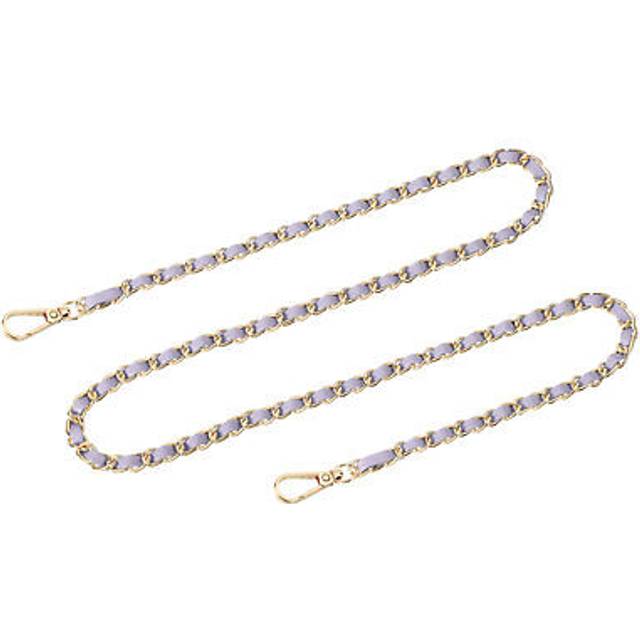Purse strap, 39" leather for shoulder and cross body strap (purple, gold)