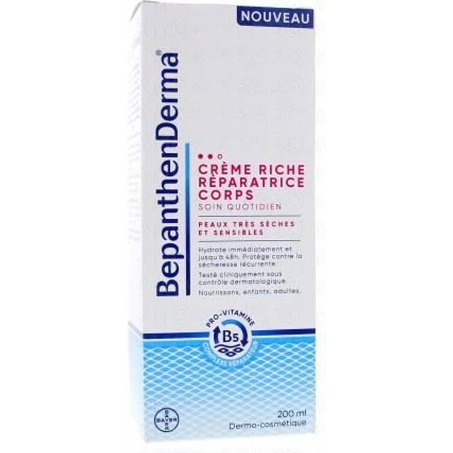 BepanthenDerma® Crème Riche Réparatrice Corps Peaux Sèches et Sensibles 200ml