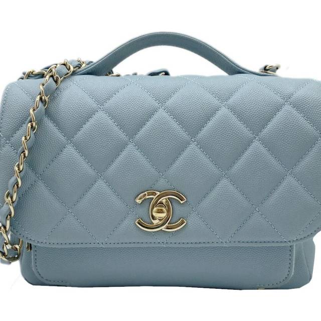 Chanel Vintage Handbag Stl. - Handväskor Från Magasin - Blue (H 16cm x W 22cm x D 7cm)
