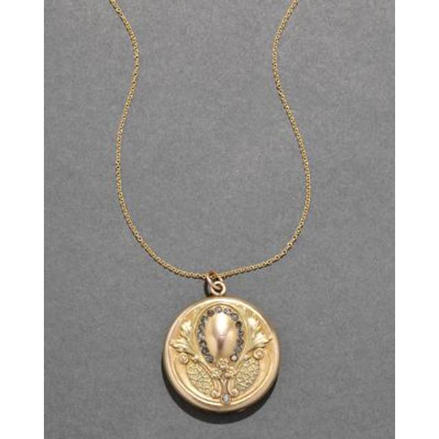 Alexis Bittar Antique 1910S 14K Fill Classic Art Nouveau Locket Necklace in Gold  | Statement Jewelry from Alexis Bittar (One Size)