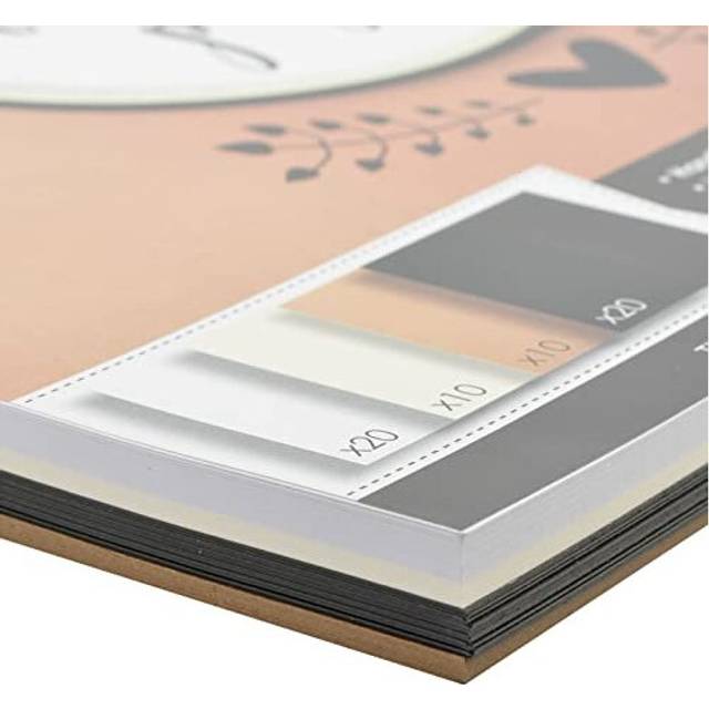 Vaessen Creative Florence Handlettering Paper, A4, 216 GSM, 60 Sheets in White, Ivory, Brown and Black for Calligraphy, Brush Lettering, Art Proj