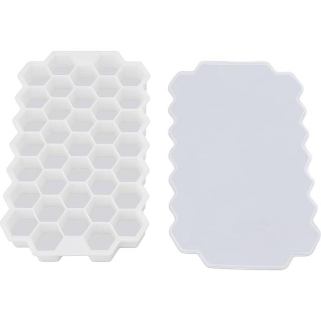 37 Grids Ice Mold Flexible Silicone Honeycomb Homemade Food Supplement Box Ice Cube Tray White with