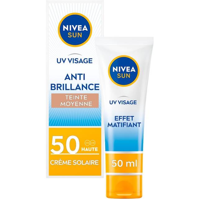 Nivea sun uv face anti-shine medium tint spf50 50 ml