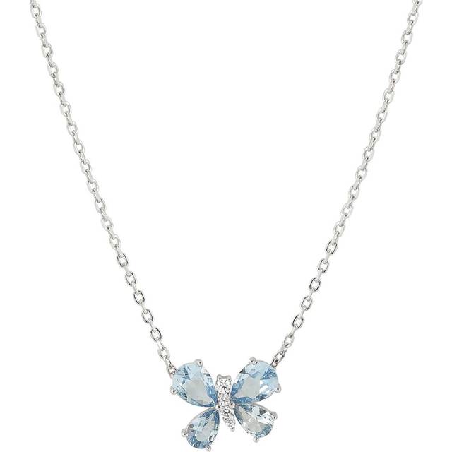 Nomination Silver Butterfly Blue Crystal Necklace - 44cm