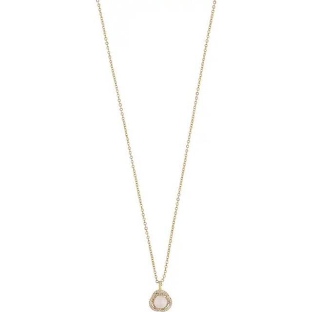 Snö of Sweden Mayfair Pearl Pendant Necklace Gold/White 45 cm