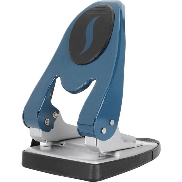 2Hole Punch 50 Sheets Manual LaborSaving Thicken Heavy Duty Office Supplies Blue
