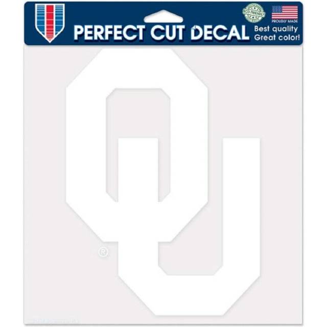WinCraft Oklahoma Sooners 8x8 White Team Logo Decal  8x8