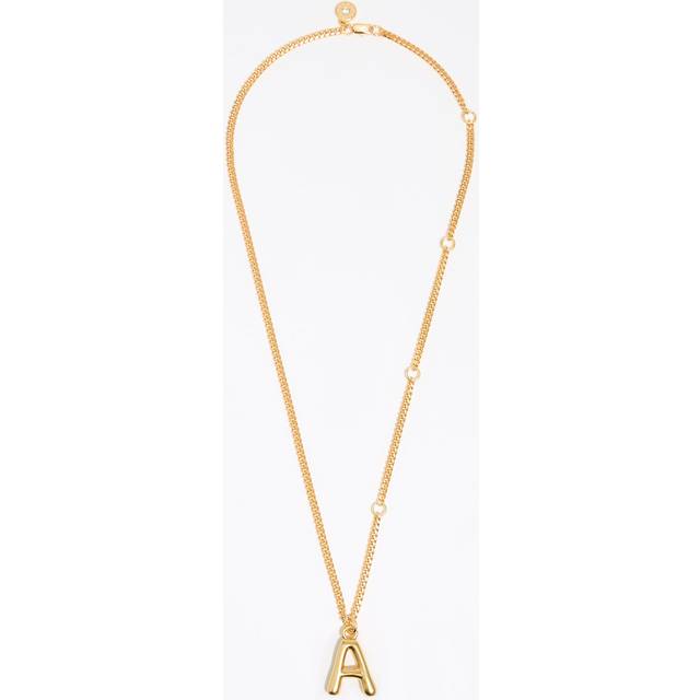 Gold letter A chain necklace - GOLD - UN