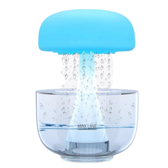 Mushroom Humidifier with Jelly Fish Light Lamp - Night Light, Rain Sounds, White Noise Diffuser 24H Runtime, 700ML