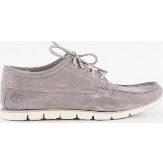 Mens Timberland Tidelands A1h9s Medium Grey Suede Lace Up Casual Boat Shoes