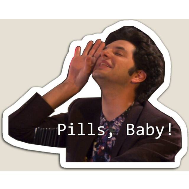 Fridge Magnets Pills, Baby! John Ralphio from Parks and Recreation Acrylic Meme Decoration for Home Kitchen Office