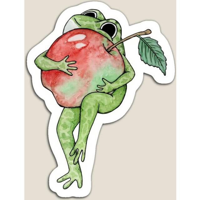 Fridge Magnets Apple Frog Acrylic Meme Decoration for Home Kitchen Office