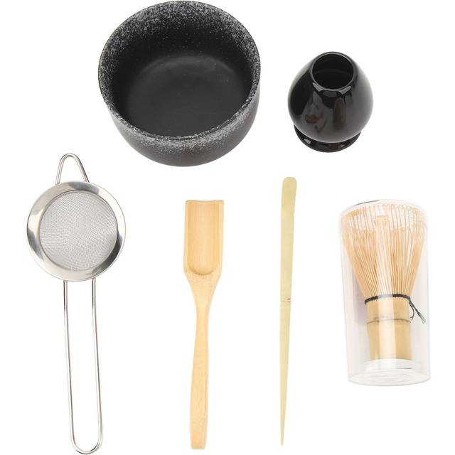 Matcha Set Traditional Tea Whisk Tea Scoop Bowl Filter Handmade Ceremony Kit for Delicate Tea Kiln Bluing