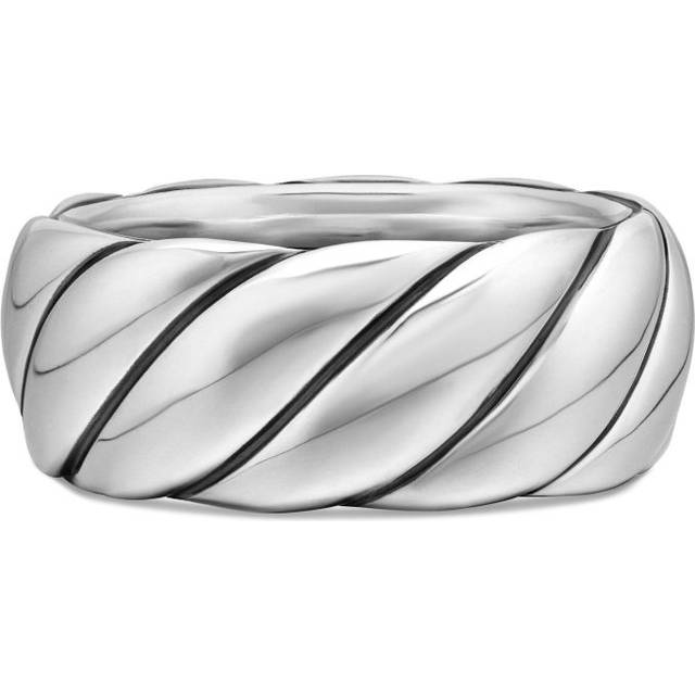 David Yurman - sterling silver Sculpted Cable band ring (9mm) - women - Sterling Silver - 5