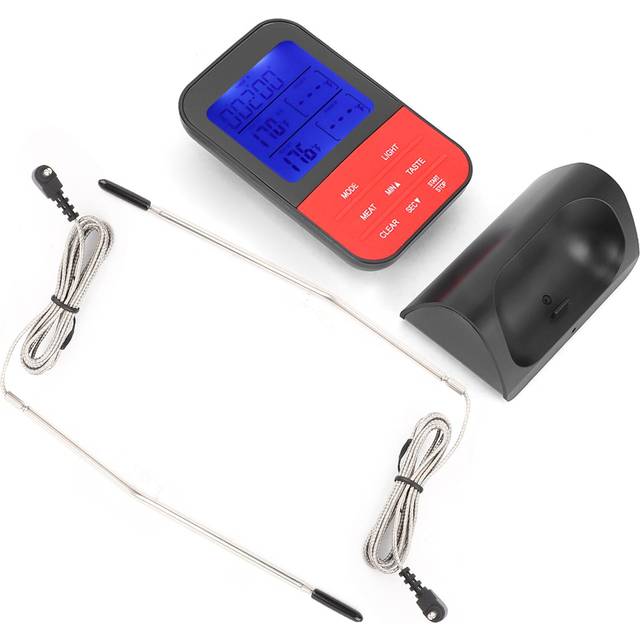 Digital Display BBQ Grill Meat Thermometer Kitchen Cooking Food Timing Thermometer