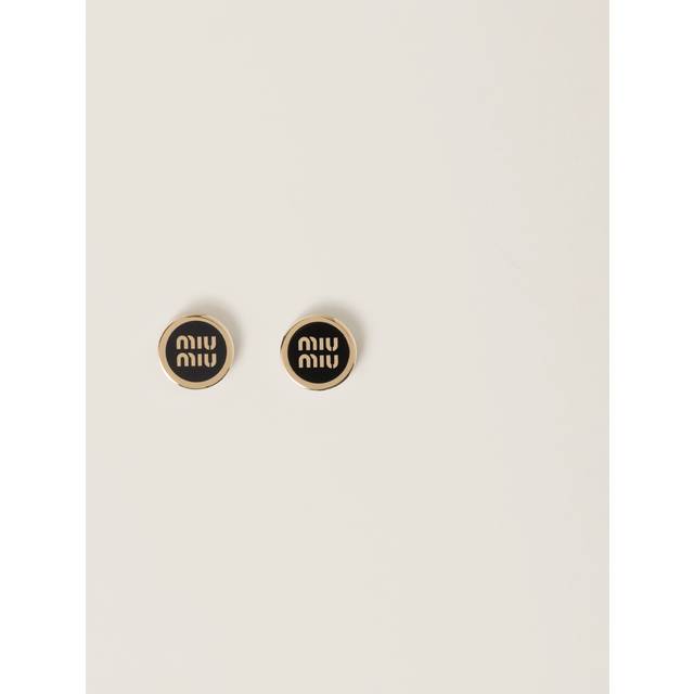 Enameled metal earrings