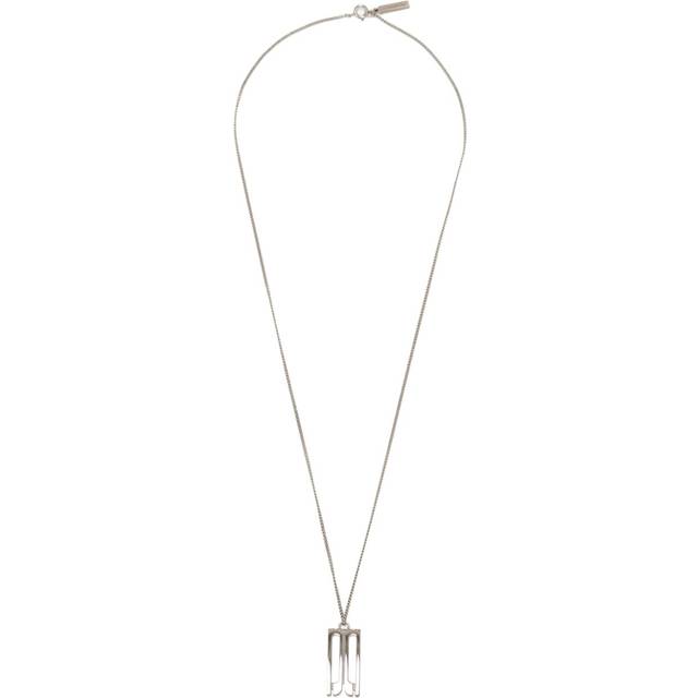 Victoria Beckham - B Frame necklace - women - Brass - One Size - Silver