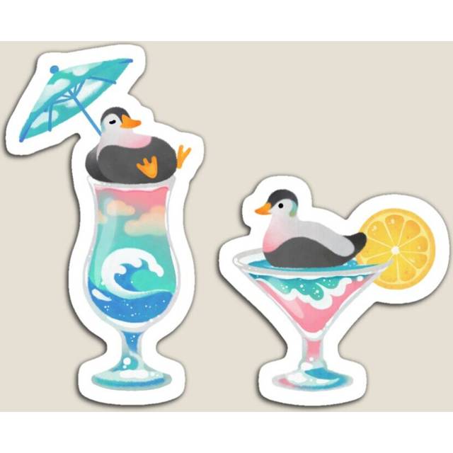 Fridge Magnets Summer cocktails Acrylic Meme Decoration for Home Kitchen Office