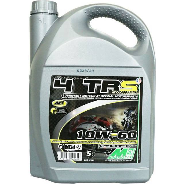 Motorcycle engine oil Minerva Oil 4Trs 10W60 100% France 5 L - Gris