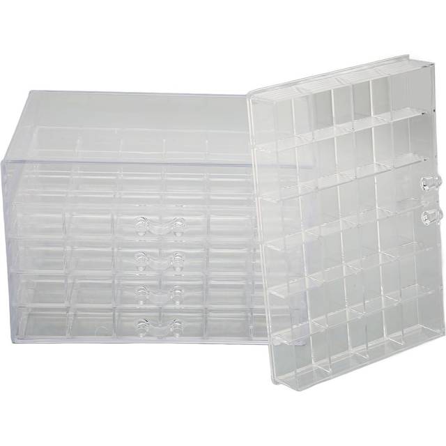120 Grids Clear Storage Box 5 Layers Detachable Drawers Jewelry Container Case for Earring