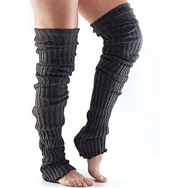 (Grey) Toesox Leg Warmers Thigh High Athletic Dance Studio Yoga Muscle Warmer