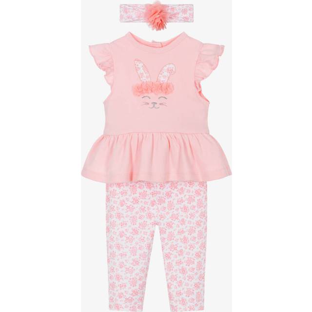 Little Me Baby Girls Pink Floral Bunny Leggings Set - 24 month