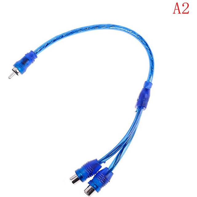 (A2, One size) 1Pc RCA female to male splitter stereo audio Y adapter cable wire connector SHYTMV