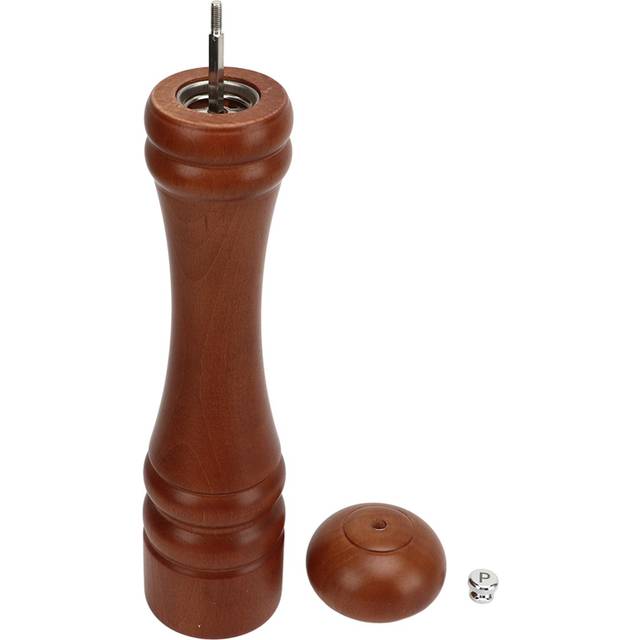 Wooden Pepper Grinder Refillable Rustproof Stainless Steel Core Manual Salt and Pepper Grinder Mill 22cm / 8.66in