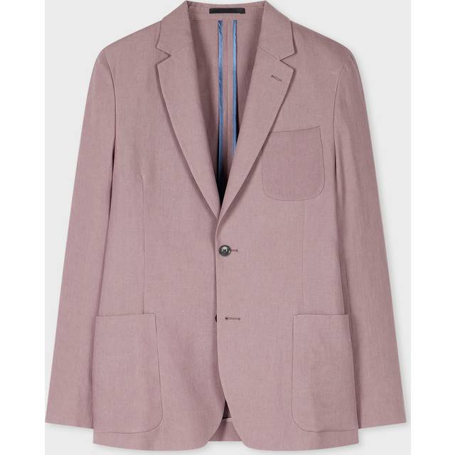 Paul Smith Dusty Mauve Linen Unlined Blazer Purple - 44/54