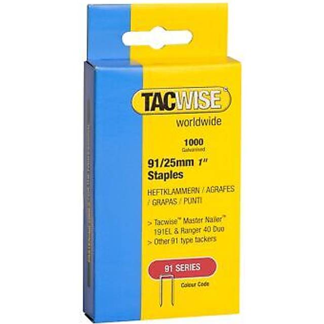Tacwise Type 91/25mm Staples for Staple Gun (1000)
