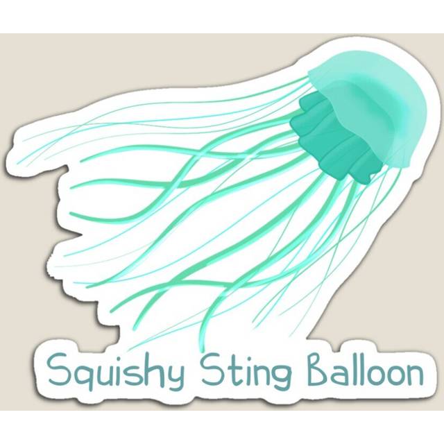 Fridge Magnets Squishy Sting Balloon (Jellyfish) Acrylic Meme Decoration for Home Kitchen Office