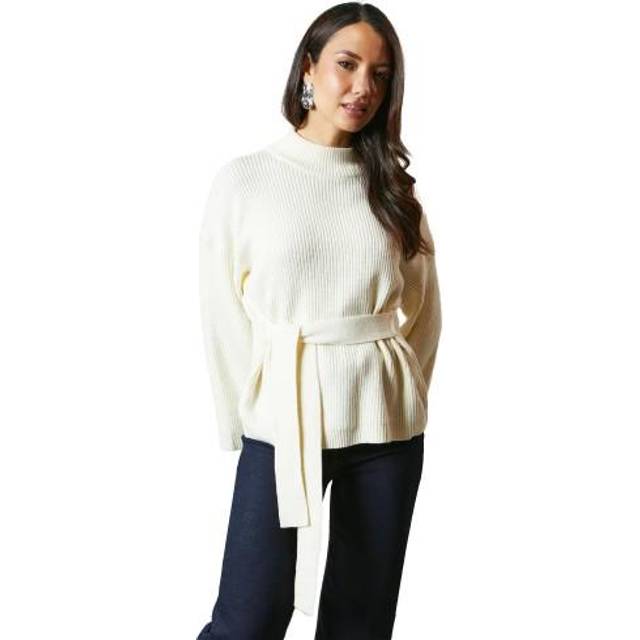 Principles Womens/Ladies High-Neck Tie Back Jumper L ecru