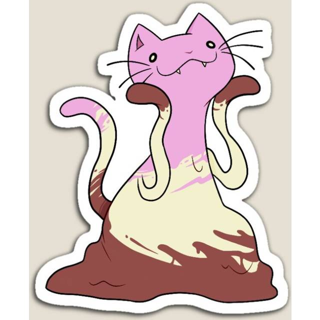 Fridge Magnets Ice Cream Kitty Acrylic Meme Decoration for Home Kitchen Office