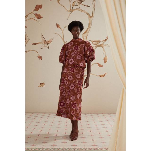 Gigi Tapestry Guipure Skirt, GIGI TAPESTRY SAND / XXS