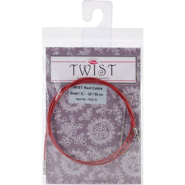 ChiaoGoo 7522-S Twist Lace Interchangeable Cables  22-Inch  Small  Red