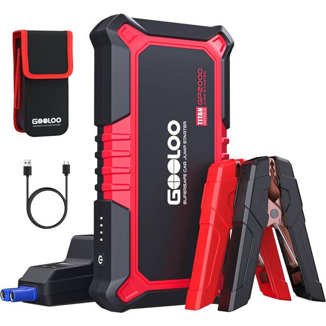 New GP2000 Jump Starter 2000A Car Starter Battery Pack (Up to 8.0L Gas, 6.0L Diesel Engine),12V Car Battery Charger Jumper Starter, Supersafe Portable