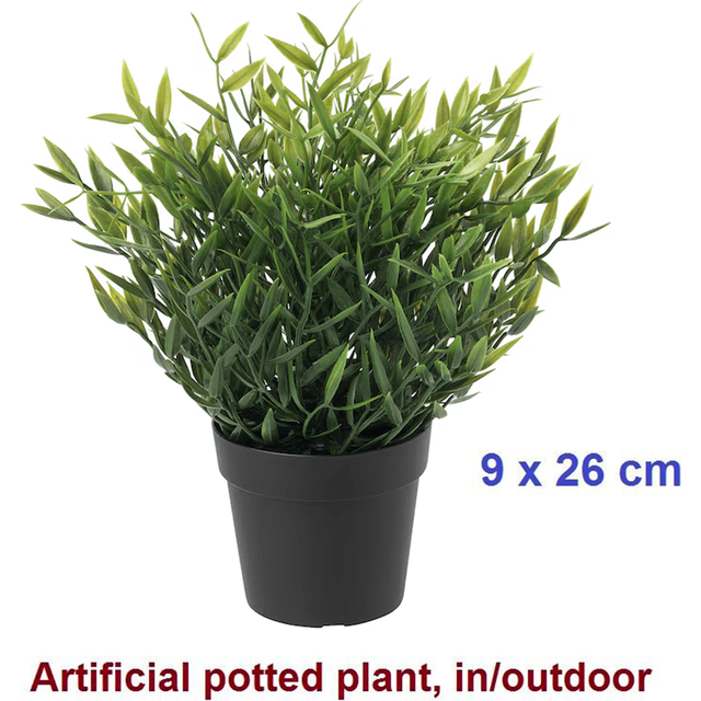 Ikea fejka bamboo artificial potted plant, in/outdoor house office, h 26cm