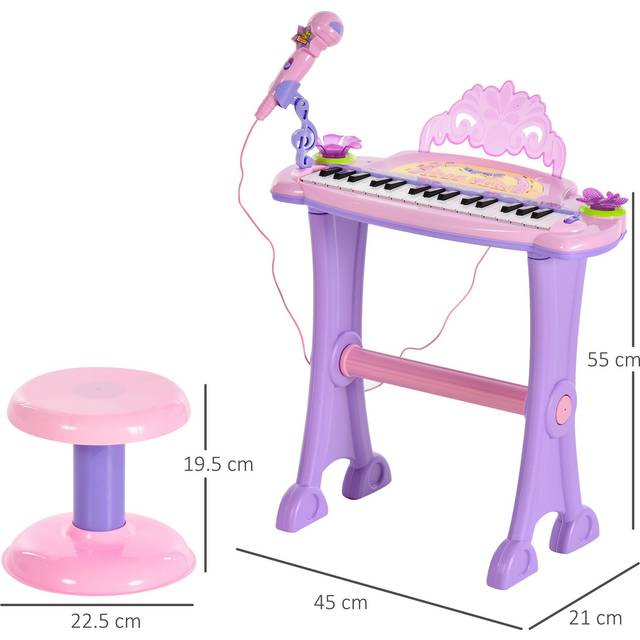HOMCOM Kids Electronic Organ 390-005PK Pink