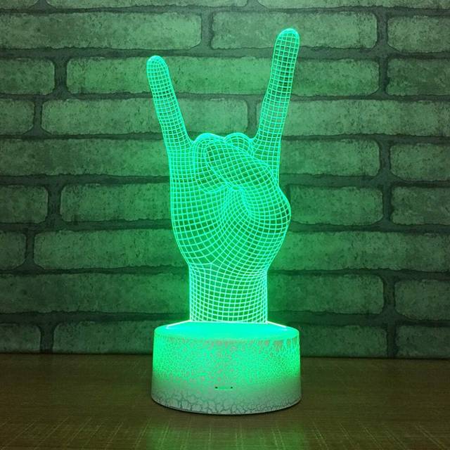 3D Love Heart Night Light Lamp Illusion Night Light 7 Color Changing Touch Switch Table Desk Decoration Lamps with Acrylic Flat ABS Base USB Cab