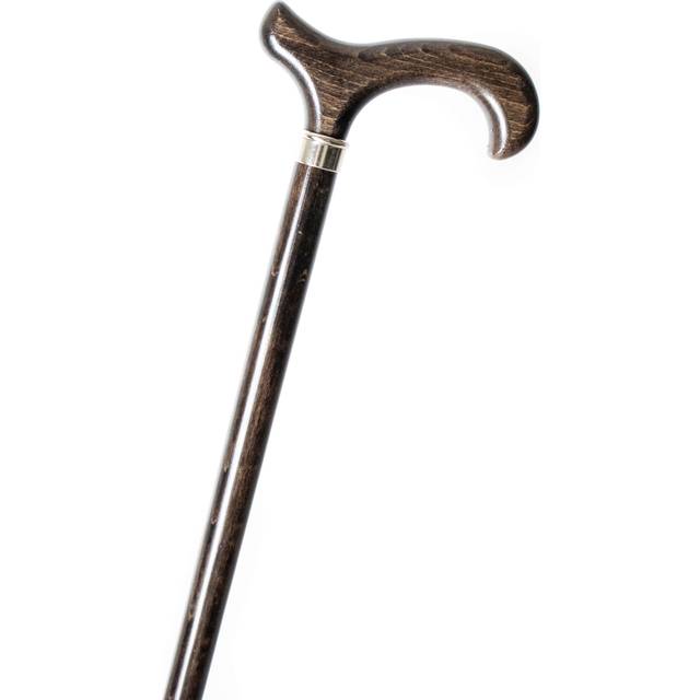 Elegant träkäpp med derby grepp (grå)