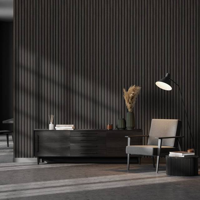 Liberty Dark Grey - Elevation Acoustic 20mm Fully Finished Wall Panelling (343129) Size (Height x Width x Thickness): 600x2400mm