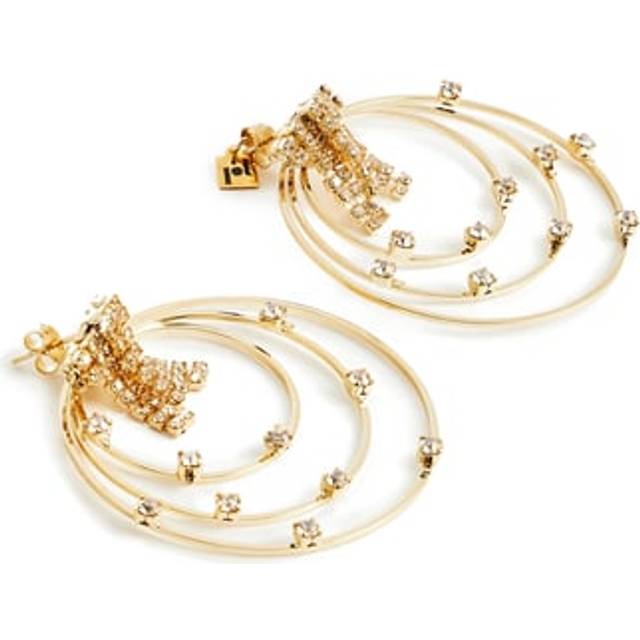 Boucles d'oreille Arc avec cristaux - Doré - Taille Unique