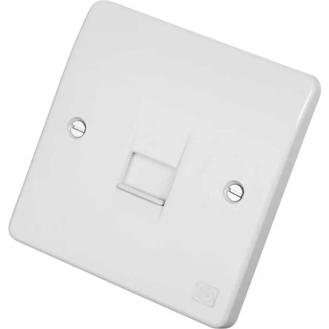 Mk logik plus 1 gang telephone wall socket secondary white k427 ppk 13701pm