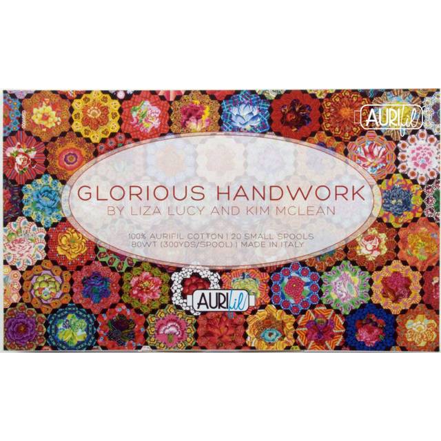 Aurifil Glorious Handwork Thread Set - 20 Small Spools of 80wt Cotton