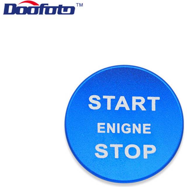 (Button Cover Blue) Accessories Auto Car Key Systems Key blade Interior Decoration Covers