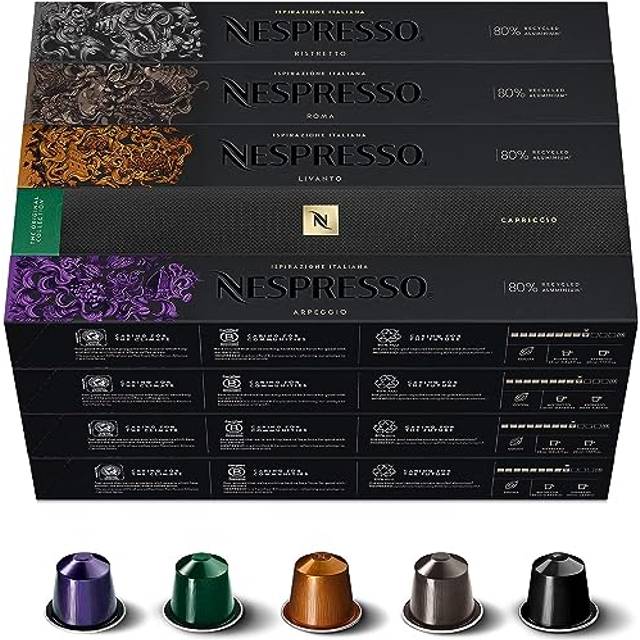 NESPRESSO Kapslar 200 stora varianter paket INTENSO MIX kapslar