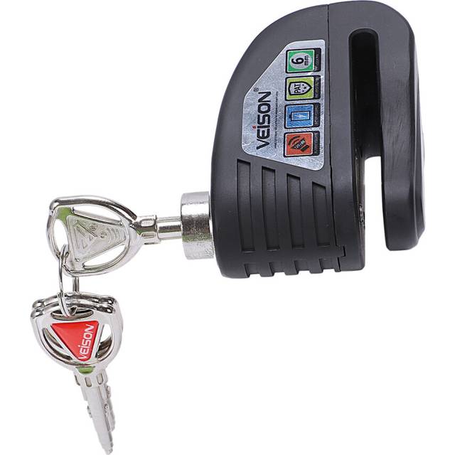 LLhappy-Security Motorcycle Disc Brake Lock Alarm Anti-Theft Bike Padlock Bicycle Warning Waterproof Scooter 120DbBlack