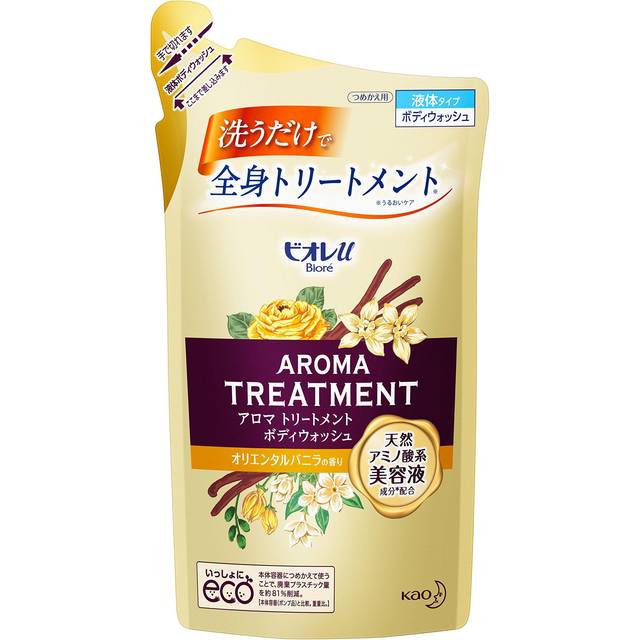 Biore U Aroma Treatment Body Wash Oriental Vanilla Scent Refill 340ml
