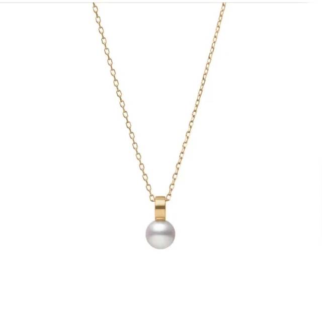 Mikimoto Classic 18ct Yellow Gold White Akoya Pearl Necklace