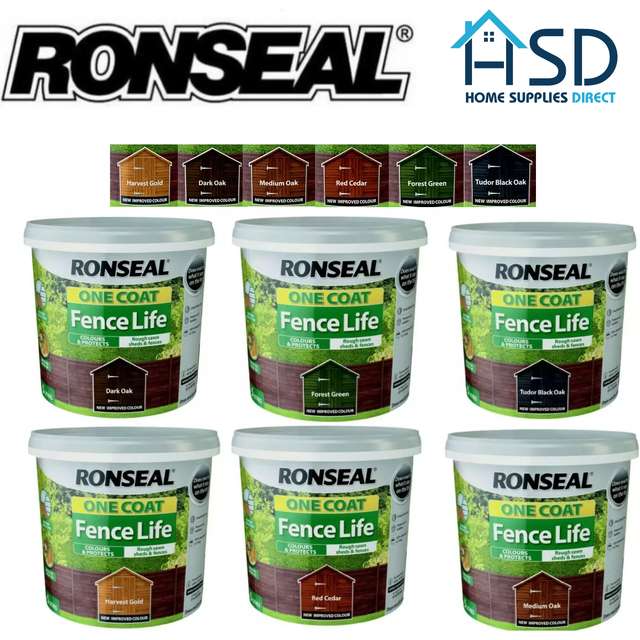 Ronseal One Coat Shed & Fence Protector 5L in Charcoal Grey